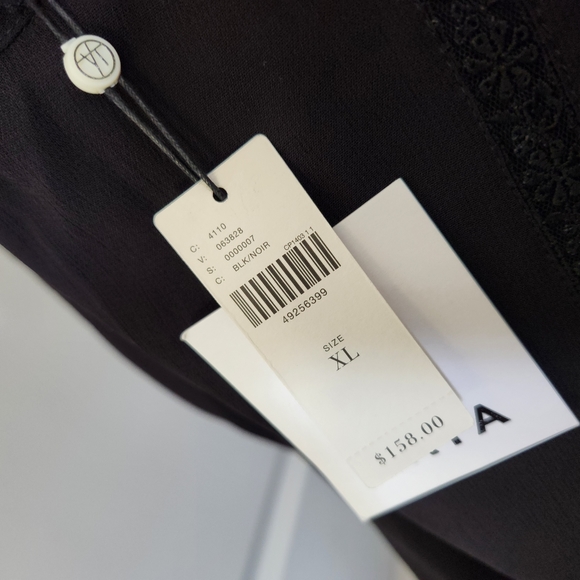 NEW NWT Laia Anthropologie Black Top Size XL - Picture 9 of 9